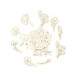 100 CONFETTIS BAPTEME CREME OR
