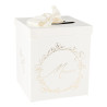 URNE "MERCI" BAPTEME CREME OR
