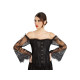 CORSET MANCHES DENTELLE NOIR M
