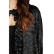 CAPE VELOURS DENTELLE NOIR 145CM