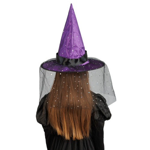CHAPEAU DE SORCIERE VIOLET ENFANT