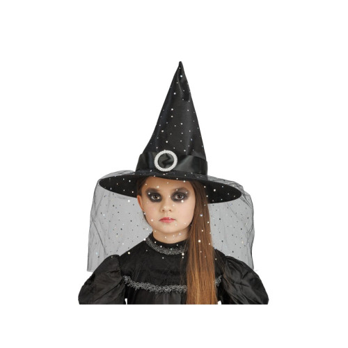CHAPEAU DE SORCIERE NOIR/PAILLETTE ENFANT