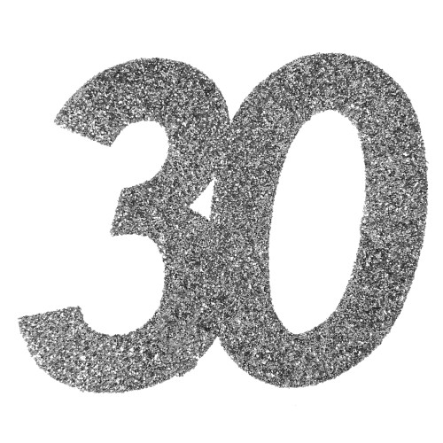 6 DECO A PARSEMER AGE 30 ARGENT