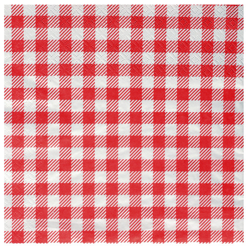 25 SERVIETTES VICHY 40X40CM
