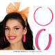 BOUCLES D OREILLES CREOLES FUCHSIA