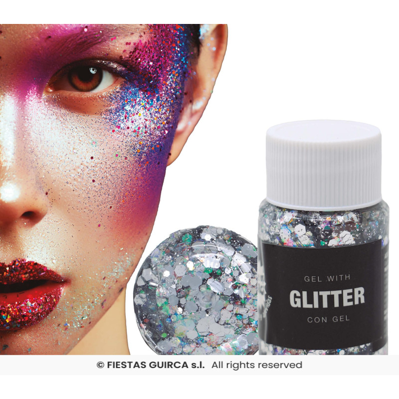 GEL AVEC PAILLETTES ARGENT
