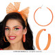 BOUCLES D OREILLES CREOLES ORANGE
