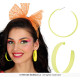 BOUCLES D OREILLES CREOLES JAUNE