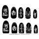 12 ONGLES PUNK AVEC COLLE