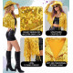 VESTE PAILLETTES FRANGES OR XL