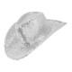 CHAPEAU COWBOY PAILLETTES ARGENT