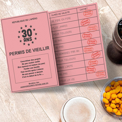 PERMIS 30 ANS "PERMIS DE VEILLLIR"
