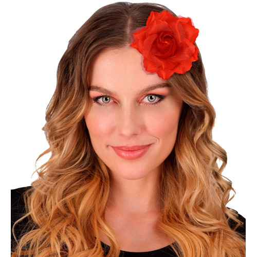 CLIP CHEVEUX ROSE ROUGE