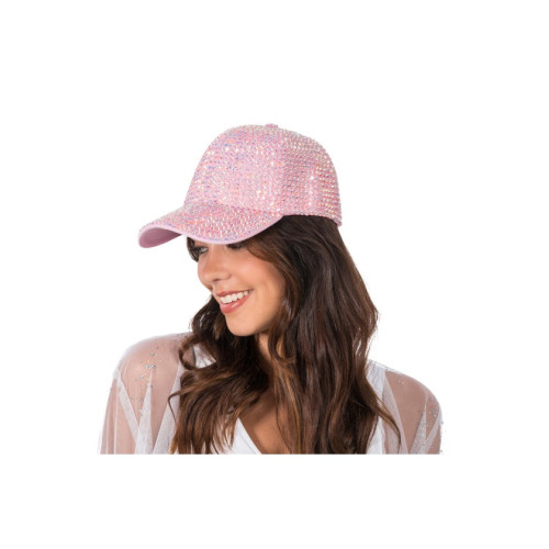 CASQUETTE ROSEE AVEC STRASS