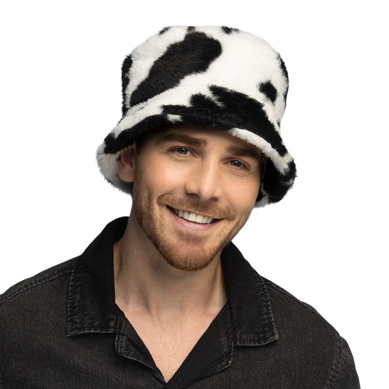 CHAPEAU VACHE PELUCHE