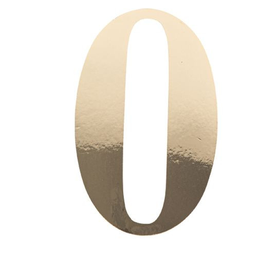 STICKER CHIFFRE 0 OR 15CM