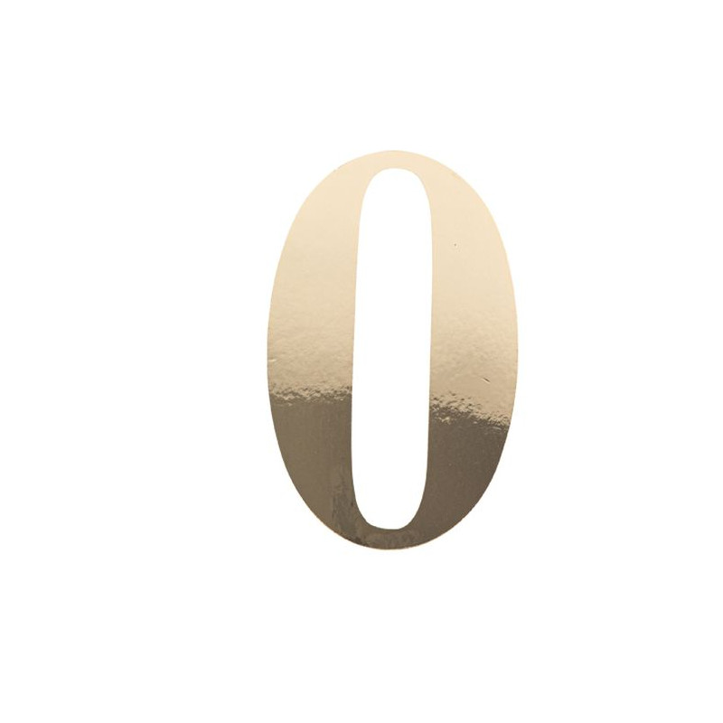 STICKER CHIFFRE 0 OR 15CM