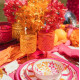VERRE A PIED ORANGE 270ML
