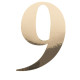 STICKER CHIFFRE 9 OR 15CM