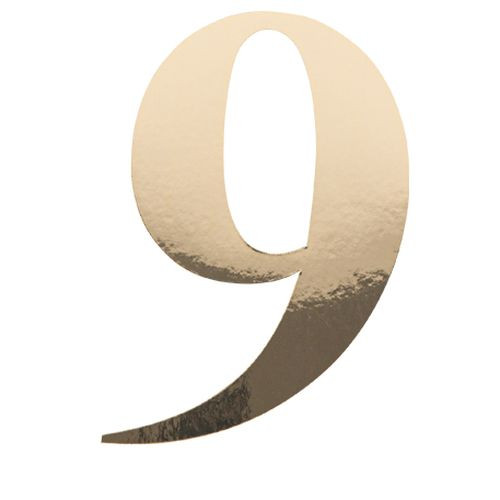STICKER CHIFFRE 9 OR 15CM