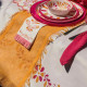 16 SERVIETTES FRANGES PINK/FRAMBOISE