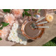 10 ASSIETTES FESTONNEES BRILLANTE ROSE GOLD