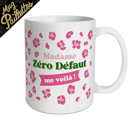 MUG PAILLETTES LEOPARD MADAME ZERO DEFAUT