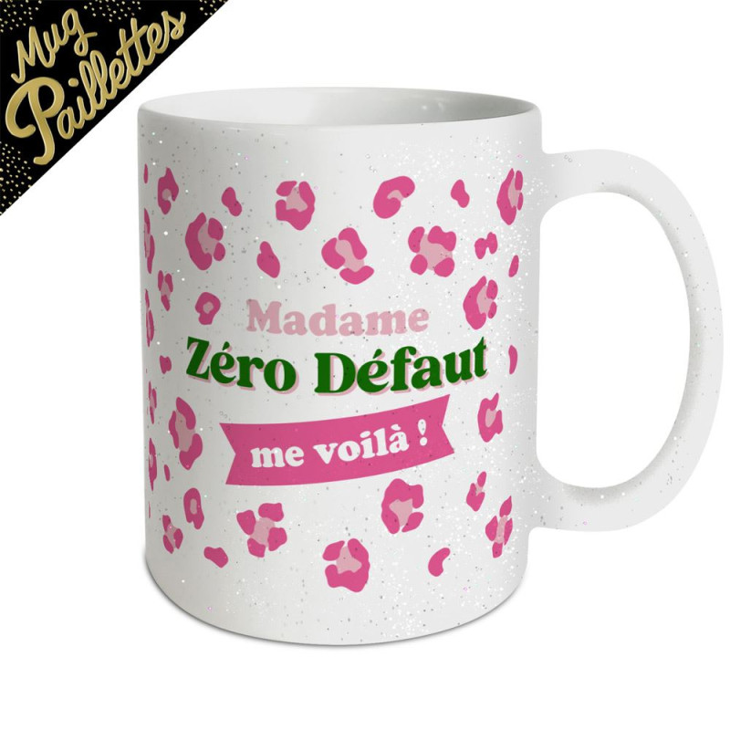 MUG PAILLETTES LEOPARD MADAME ZERO DEFAUT