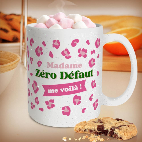 MUG PAILLETTES LEOPARD MADAME ZERO DEFAUT