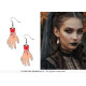 BOUCLES D OREILLES MAINS SANGLANTE