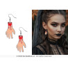 BOUCLES D OREILLES MAINS SANGLANTE