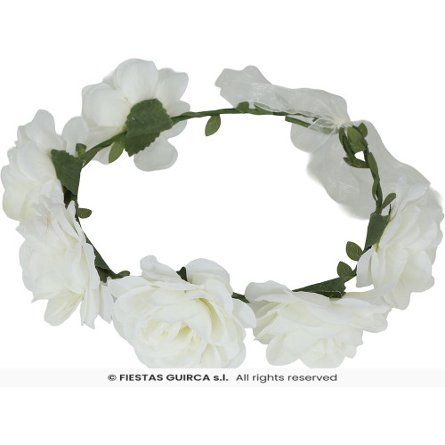 COURONNE DE ROSES BLANCHES