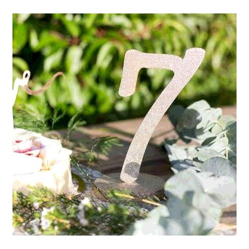 MARQUE TABLE CHIFFRE 7 PAILLETTE