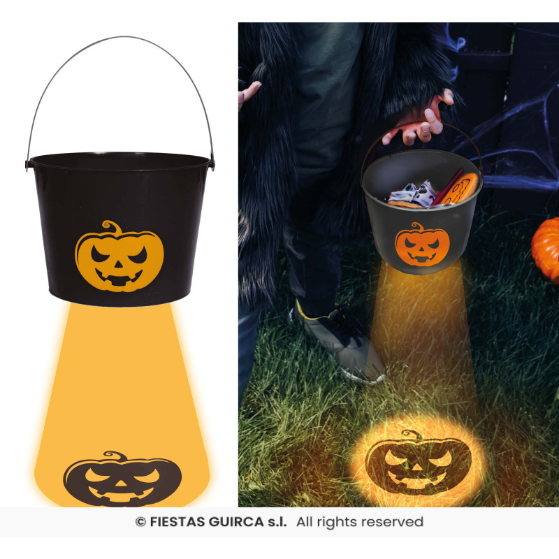 SEAU HALLOWEEN NOIR LUMIERE