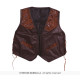 GILET MARRON SIMILICUIR