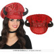 CASQUETTE ROUGE AVEC CORNES