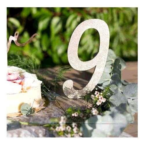 MARQUE TABLE CHIFFRE 9 PAILLETTE