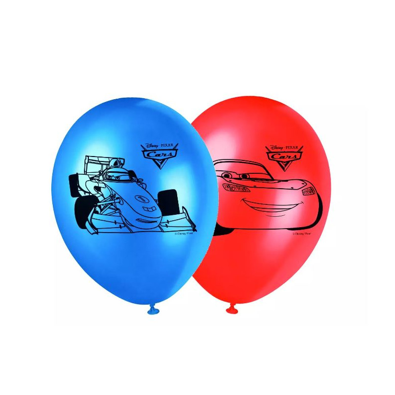8 BALLONS IMPRIME CARS