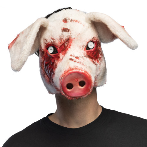 DEMI-MASQUE PELUCHE COCHON ENSANGLANTE