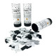 3 CANONS A CONFETTIS NOIR/ ARGENT
