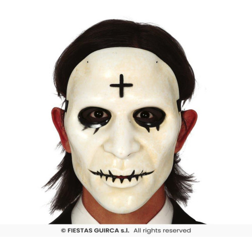 MASQUE BLANC AVEC CROIX