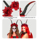 SERRE TETE CORNES ROSES ROUGE