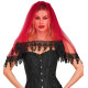 VOILE DE DENTELLE ROUGE