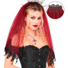 VOILE DE DENTELLE ROUGE