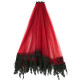 VOILE DE DENTELLE ROUGE