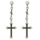 BOUCLES D’OREILLES CROIX NOIRE