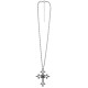 COLLIER CROIX GOTHIQUE GEMMES NOIRES