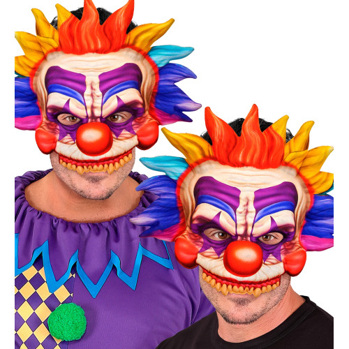 MASQUE EN TISSU SANS MENTON CLOWN TUEUR