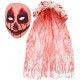 MASQUE AVEC VOILE FLEURS ÉPOUSE SANGLANTE