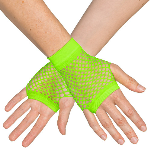 PAIRE GANTS POIGNET MESH VERT